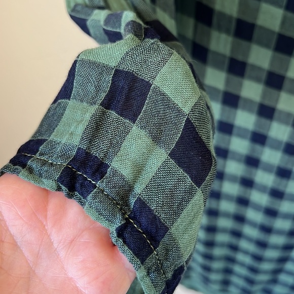 Cut loose black and green checkered tunic dress - Picture 5 of 8